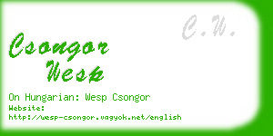 csongor wesp business card